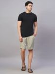 Men's Natural Linen Viscose Regular Fit Shorts
